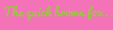 Image with Font Color 9AC740 and Background Color F472B8